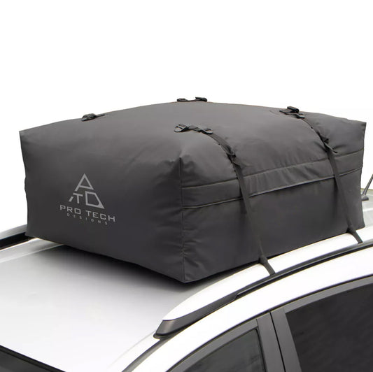 Journeyer  - 18 Cubic Feet Weatherproof Rooftop Cargo Carrier for Top of Vehicle, Attaches With or Without Roof Rack
