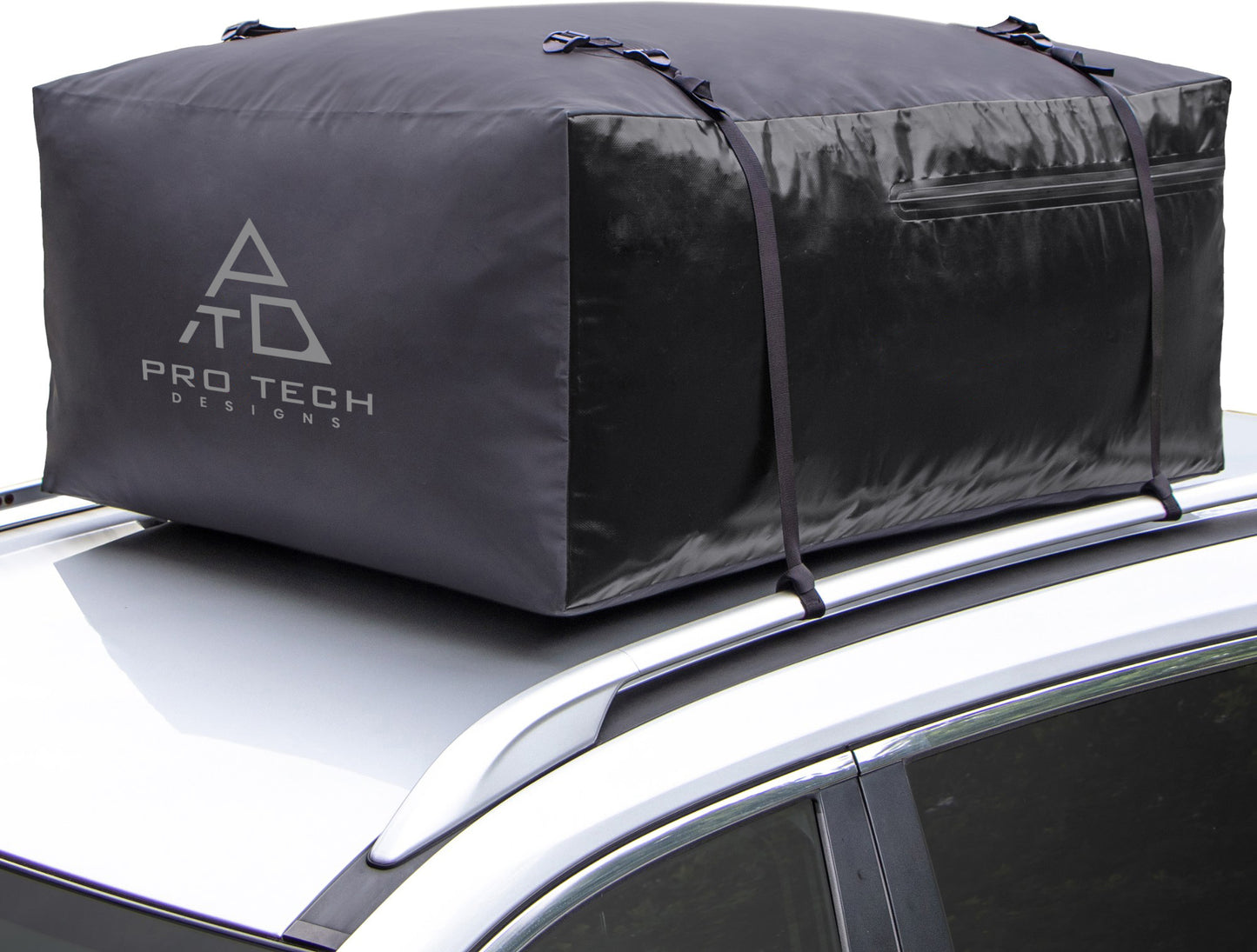 Voyager - 15 Cubic Feet Waterproof Rooftop Cargo Carrier for Top of Vehicle, Attaches With or Without Roof Rack